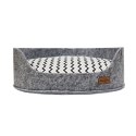 Sofa filc z poduszką Crete blk/grey dla kota i małego psa 55x56cm