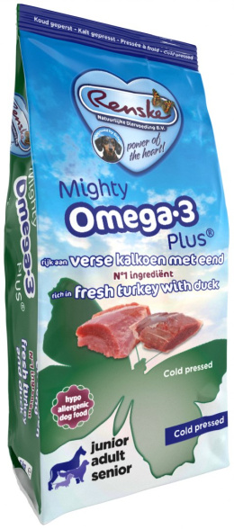 Renske Mighty Omega-3 Plus - świeży indyk z kaczką tłoczona na zimno 3kg