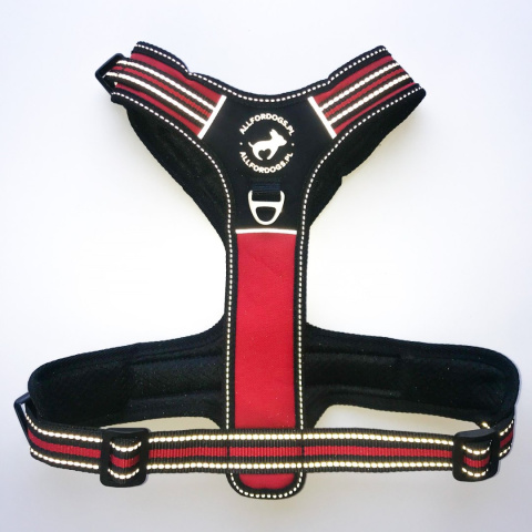 All For Dogs 3x-Sportowe szelki dla psa rozm. M Czerwone All For Dogs 3x-Sportowe szelki dla psa rozm. M Czerwone
