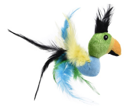 BUBA Ptak kolorowy z piórami - zabawka dla kota