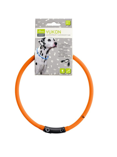 Hunter Obroża ledowa USB dla psa Yukon Pomarańczowa Hunter Obroża ledowa USB dla psa Yukon Pomarańczowa