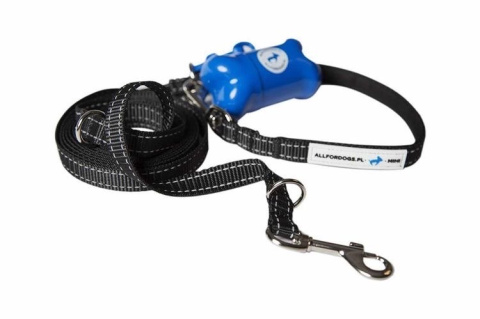 All For Dogs Smycz Treningowa Czarna 3m / 1,5 cm All For Dogs Smycz Treningowa Czarna 3m / 1,5 cm