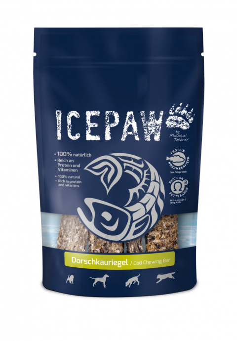 ICEPAW Dorsch-Kauriegel - przysmaki z dorsza dla psów 100g ICEPAW Dorsch-Kauriegel - przysmaki z dorsza dla psów 100g