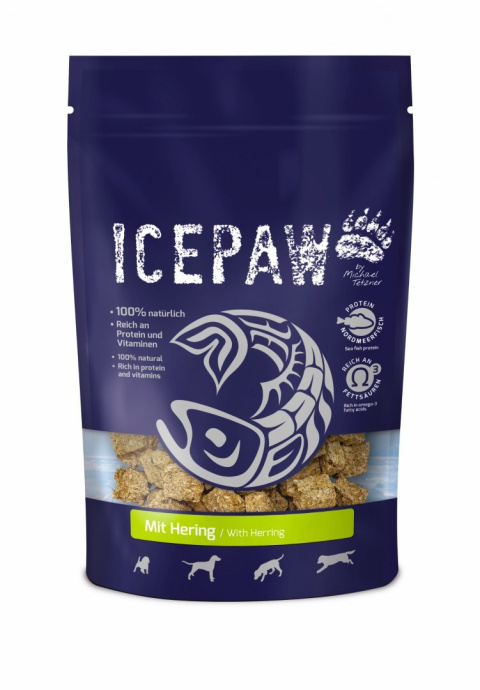 ICEPAW Hering - przysmaki z filetów białych ryb i śledzia dla psów 150g ICEPAW Hering - przysmaki z filetów białych ryb i śledzia dla psów 150g