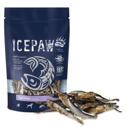 ICEPAW suszone szprotki - przysmak dla kotów 125g