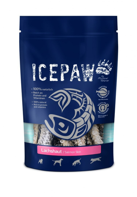 ICEPAW Lachshaut – przysmaki ze skóry łososia 50g ICEPAW Lachshaut – przysmaki ze skóry łososia 50g