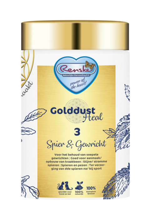 RENSKE GOLDDUST HEAL 3 Mięśnie i Stawy – poprawa funkcjonowania stawów i zmniejszenie stanów bólowych 250g RENSKE GOLDDUST HEAL 3 Mięśnie i Stawy – poprawa funkcjonowania stawów i zmniejszenie stanów bólowych 250g