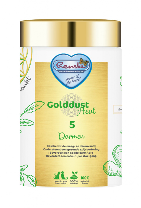 RENSKE GOLDDUST HEAL 5 – jelita –poprawia funkcjonowanie jelit, łagodzi biegunki i wspiera zdrowe trawienie 250g RENSKE GOLDDUST HEAL 5 – jelita –poprawia funkcjonowanie jelit, łagodzi biegunki i wspiera zdrowe trawienie 250g