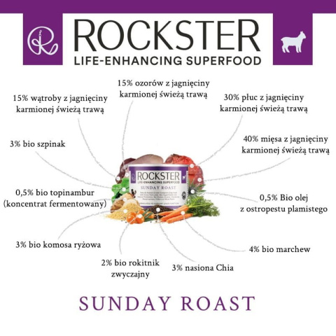 Rockster SUNDAY ROAST Jagnięcina 400g Rockster SUNDAY ROAST Jagnięcina 400g