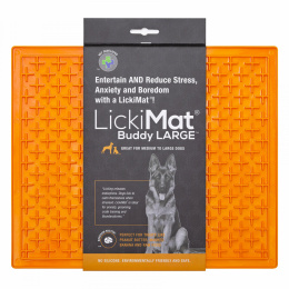 Mata LickiMat BUDDY LARGE dla psów30,5 x 25,5 cm Orange