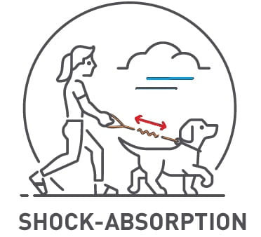 WauDog Smycz z amortyzacją 1.22m-1,3m/1.5 cm odblaskowa WauDog Smycz z amortyzacją 1.22m-1,3m/1.5 cm odblaskowa