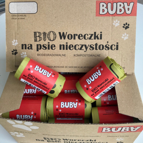 BUBA woreczki na psie odchody BIO kompostowalne 1rolka/15szt
