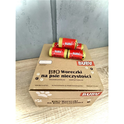 BUBA woreczki na psie odchody BIO kompostowalne 1rolka/15szt BUBA woreczki na psie odchody BIO kompostowalne 1rolka/15szt