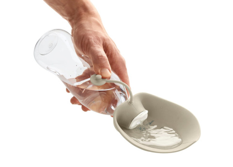 Hunter Podróżna butelka z silikonową miseczką 550ml beżowa Hunter Podróżna butelka z silikonową miseczką 550ml beżowa