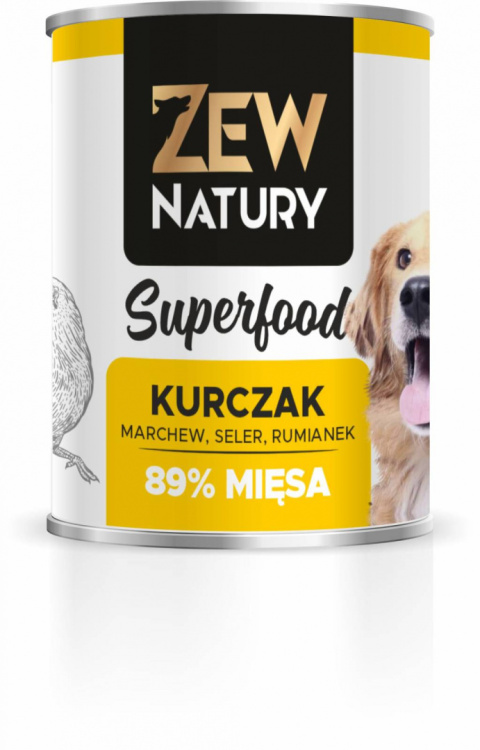 ZEW NATURY SUPERFOOD mokra karma KURCZAK 89% MIĘSA 400G