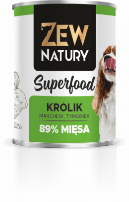 ZEW NATURY SUPERFOOD mokra karma KRÓLIK 89% MIĘSA 400G