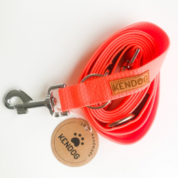 KenDog Smycz przepinana PVC/TPU 2 m Orange Neon 25mm