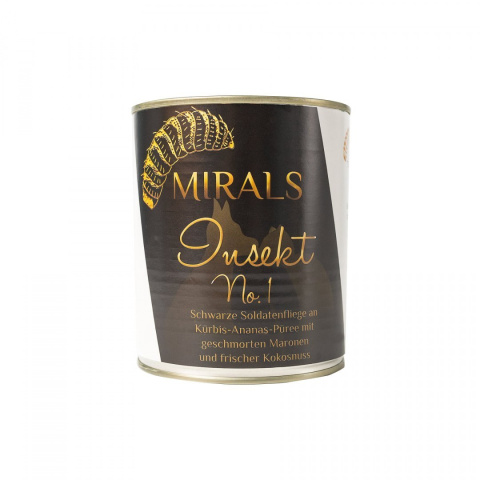 MIRALS Insekt No 1 - czarny żołnierz na puree z dyni 750g x 6szt. MIRALS Insekt No 1 - czarny żołnierz na puree z dyni 750g x 6szt.