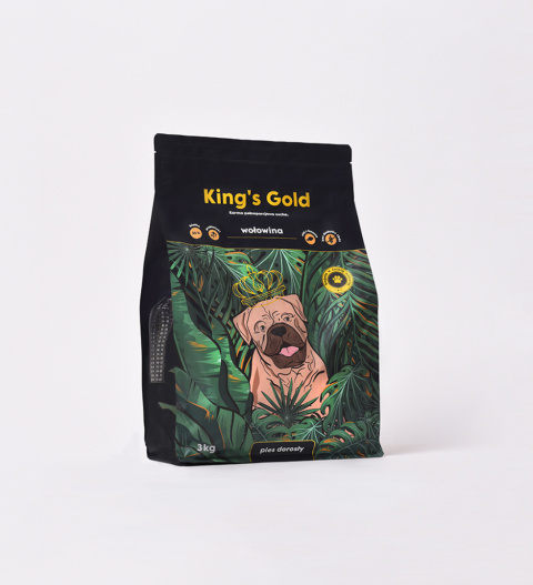 King's Gold karma sucha z Wołowiną 42% 3 kg King's Gold karma sucha z Wołowiną 42% 3 kg