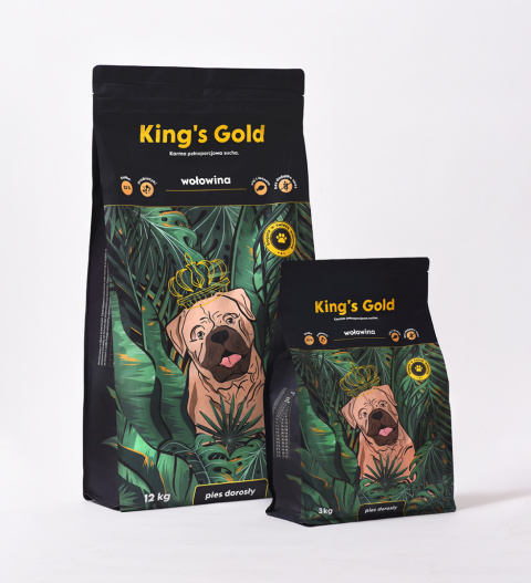 King's Gold karma sucha z Wołowiną 42% 12 kg