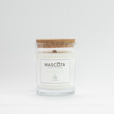 MASCOTA Flower Green Tea świeca sojowa neutralizująca zapach zwierząt MASCOTA Flower Green Tea świeca sojowa neutralizująca zapach zwierząt