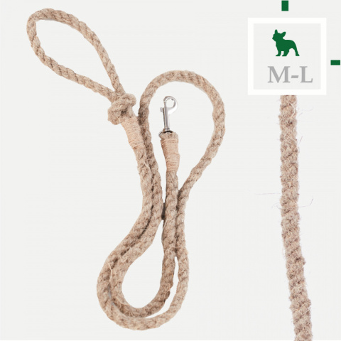 INDIA smycz z liny konopnej M-L 1,5m 100% naturalna INDIA smycz z liny konopnej M-L 1,5m 100% naturalna
