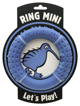 KIWI WALKER Mini Ring Niebieski 13 cm - zabawka dla psa