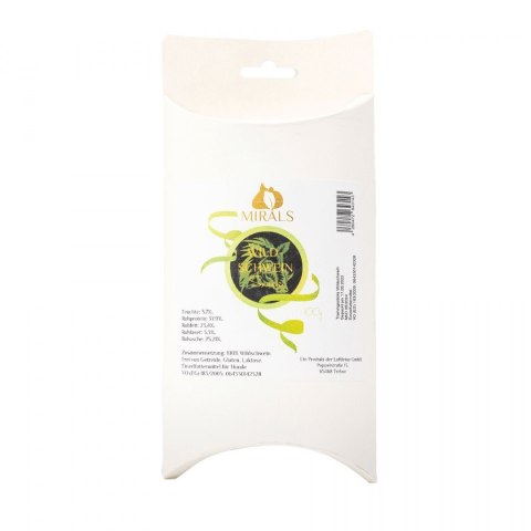 MIRALS Wildschwein Snack przysmaki treningowe z mięsa dzika 100g MIRALS Wildschwein Snack przysmaki treningowe z mięsa dzika 100g