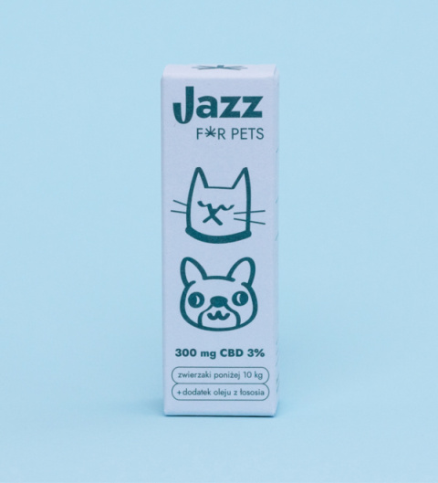JAZZ FOR PETS 3% OLEJEK Z CBD o smaku łososia 10ml JAZZ FOR PETS 3% OLEJEK Z CBD o smaku łososia 10ml