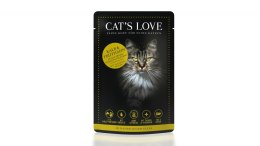 CAT'S LOVE Kalb & Truthahn - cielęcina i indyk w naturalnej galaretce 85g