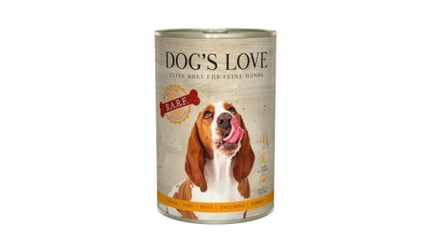DOG'S LOVE BARF Pure Pute - indyk czysty 400g