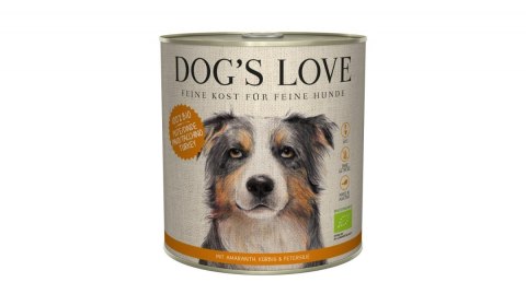 DOG'S LOVE BIO PUTE - ekologiczny indyk z amarantusem, dynią i pietruszką 800g