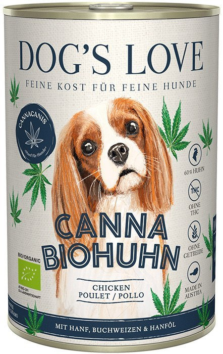 DOG'S LOVE Canna Canis Bio Chicken - ekologiczny kurczak z konopiami 400g DOG'S LOVE Canna Canis Bio Chicken - ekologiczny kurczak z konopiami 400g