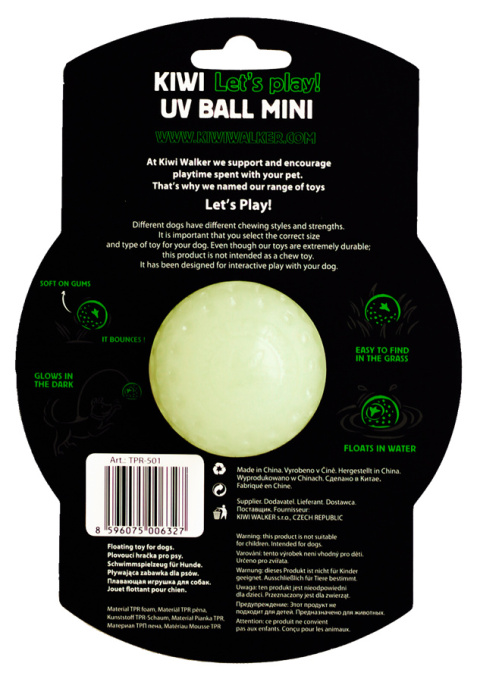 KIWI WALKE Mini Piłka Let's Play! Glow Ball świecąca w nocy! KIWI WALKE Mini Piłka Let's Play! Glow Ball świecąca w nocy!
