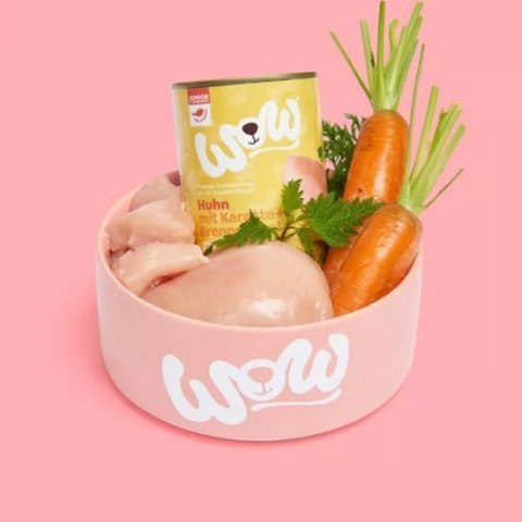 WOW Junior Huhn - kurczak z marchewką i pokrzywą dla szczeniąt 6 szt.x 800g WOW Junior Huhn - kurczak z marchewką i pokrzywą dla szczeniąt 6 szt.x 800g
