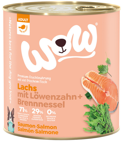 WOW Lachs – łosoś z mniszkiem lekarskim i pokrzywą 6 x 800g WOW Lachs – łosoś z mniszkiem lekarskim i pokrzywą 6 x 800g