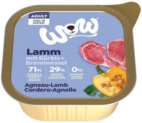 WOW Lamm mit Kürbis - jagnięcina z dynią i pokrzywą 11 x 150g WOW Lamm mit Kürbis - jagnięcina z dynią i pokrzywą 11 x 150g