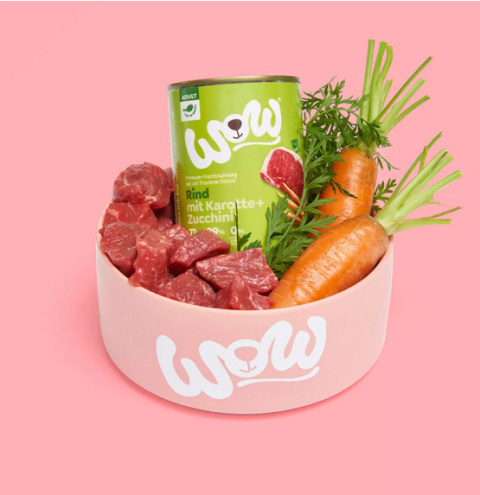 WOW Rind – wołowina z marchewką i cukinią 6 x 800g WOW Rind – wołowina z marchewką i cukinią 6 x 800g
