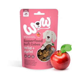 WOW Superfood Soft Cubes Wild dziczyzna z jabłkiem miękkie przysmaki dla psa 150g
