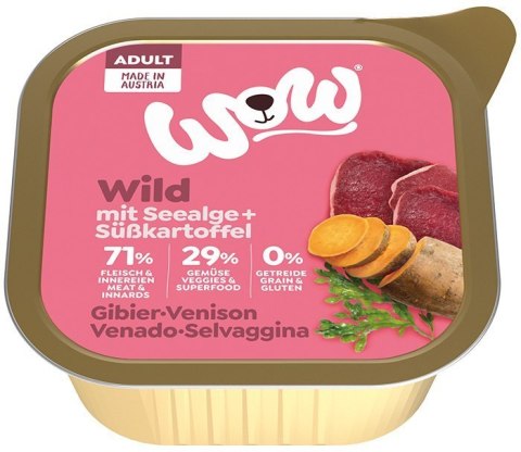 WOW Wild - dziczyzna z algami i batatami 11 x 150g WOW Wild - dziczyzna z algami i batatami 11 x 150g