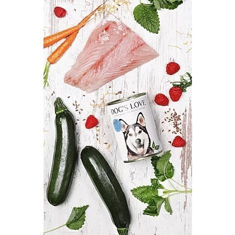 DOG'S LOVE Fisch - ryby z amarantusem, marchewką i mniszkiem lekarskim 800g DOG'S LOVE Fisch - ryby z amarantusem, marchewką i mniszkiem lekarskim 800g