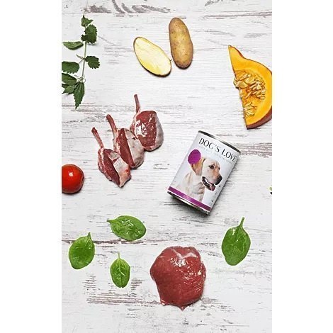 DOG'S LOVE Lamm - jagnięcina z dynią, morelą i ziemniakami 200g DOG'S LOVE Lamm - jagnięcina z dynią, morelą i ziemniakami 200g