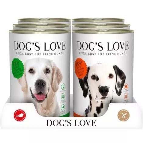 DOG'S LOVE Multipack zestaw karmy dla psa 6 x MIX 400g DOG'S LOVE Multipack zestaw karmy dla psa 6 x MIX 400g