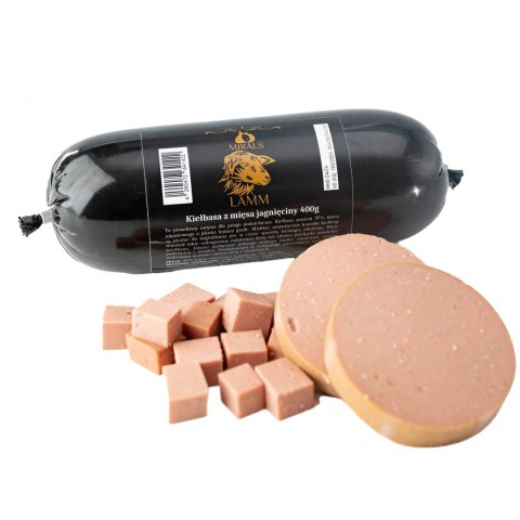 MIRALS Lamm kiełbasa z mięsa jagnięciny 400g MIRALS Lamm kiełbasa z mięsa jagnięciny 400g