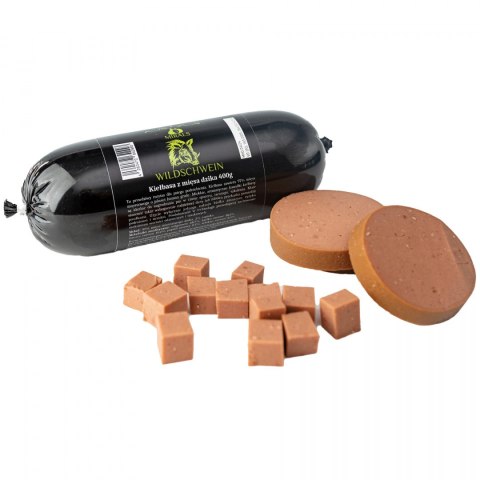 MIRALS Wildschwein kiełbasa z mięsa dzika 400g MIRALS Wildschwein kiełbasa z mięsa dzika 400g