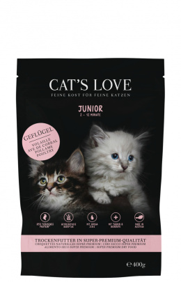 CAT'S LOVE Junior Geflugel - sucha karma dla kociąt z drobiem 400g