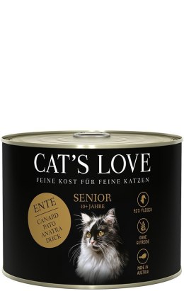 CAT'S LOVE Senior Ente - kaczka z olejem z krokosza i lubczykiem 200g x 6 szt.