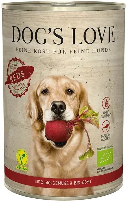 DOG'S LOVE BIO REDS warzywno-owocowa karma dla psów 6 x 400g DOG'S LOVE BIO REDS warzywno-owocowa karma dla psów 6 x 400g