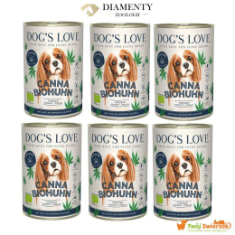 DOG'S LOVE Canna Canis - BIO kurczak z konopiami 6 x 400g