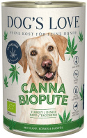 DOG'S LOVE Canna Canis Bio Pute - BIO indyk z konopiami, dynią 6 x 400g